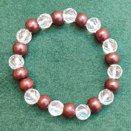 Wooden Crystal Bracelet in Sion